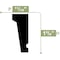 Ekena Millwork WM197 - 1 5/8"H x 5/8"P x 96"L Drip Cap Moulding, PVC WM197X96SWPV - alternate 3